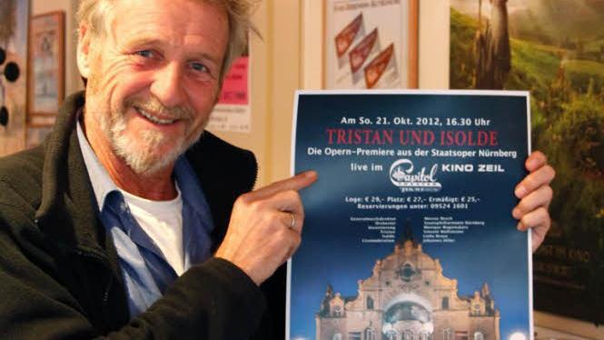 Doppelte Premiere: Kinobetreiber Bruno Schneyer beteiligt sich mit seinem Capitol-Theater an der ersten Live-Übertragung einer Opern-Premiere ins Kino im deutschsprachigen Raum. Am 21. Oktober wird die Premiere von Wagners "Tristan und Isolde" aus dem Nürnberger Staatstheater live nach  Zeil übertragen. Foto: sw