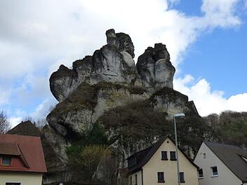 Der Museumsfelsen in Tüchersfeld Foto: Thomas Weichert
