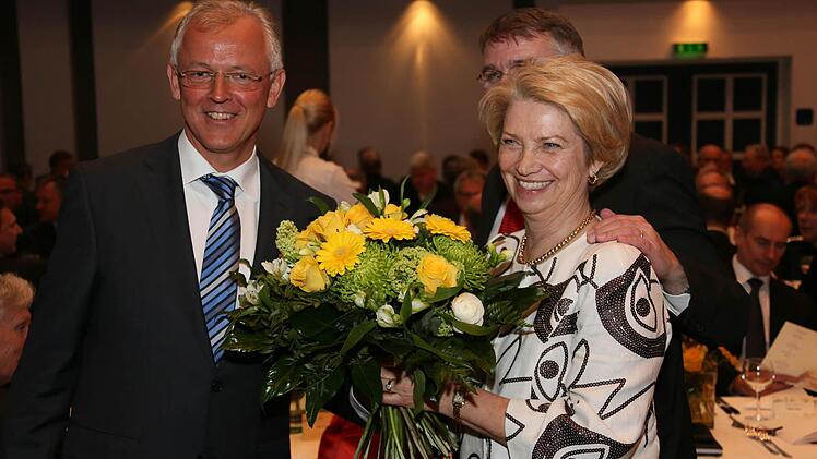 Blumen für Ehefrau Margit.