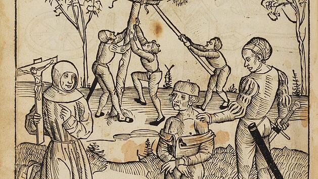 Hinrichtungsszene aus der Bambergischen Halsgerichtsordnung von 1507