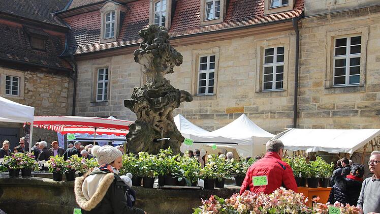 Der Schlosshof lieferte die ideale Kulisse für den Markt.Foto: Katharina Müller-Sanke