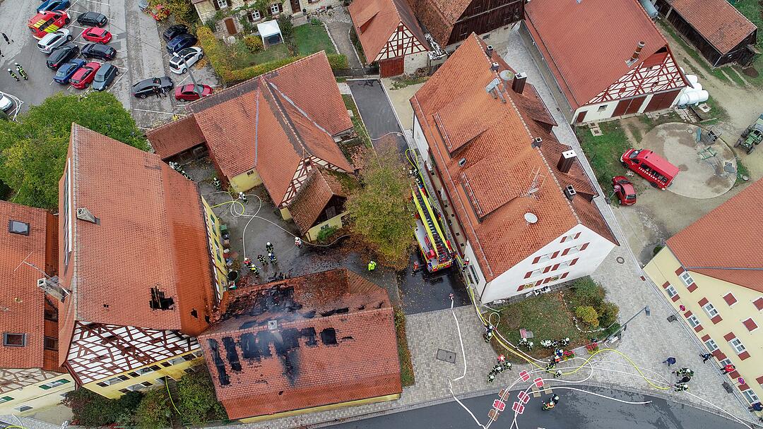 Scheune brennt: Großbrand in Mittelfranken führt zu hohem Sachschaden
