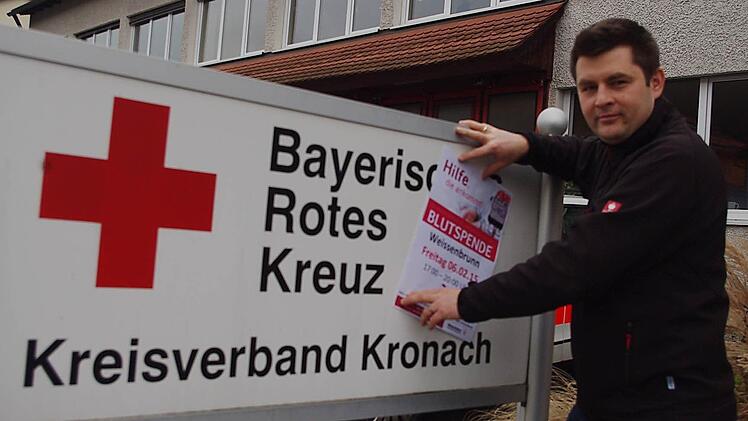 BRK-Ehrenamtsmanager Ralf Schmidt sucht Helfer für Blutspende-Termine in Weißenbrunn. Foto: Heike Schülein