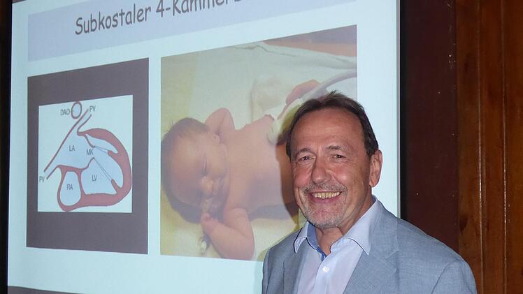 Professor Karl-Heinz Deeg war erst kürzlich wieder in Kiew im Einsatz. Unser Foto zeigt ihn bei einem seiner Fachvorträge für ärztliche Kollegen.Fotos: privat