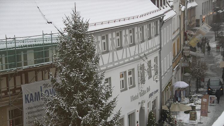 Bis die Gastwirtschaft im Hotel "Weißes Ross" aufmacht, wird es wohl noch ein Jahr dauern. Foto: Stephan Tiroch
