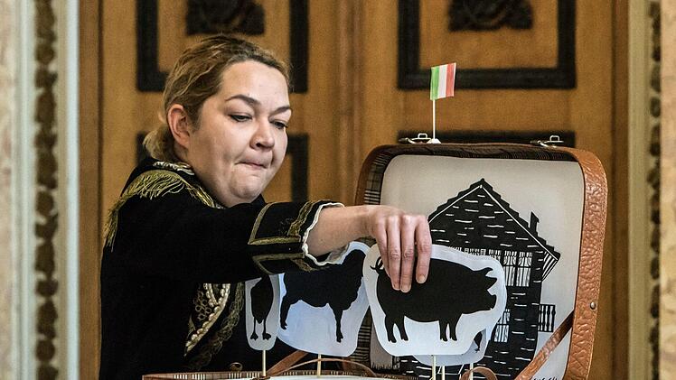 Friederike Pasch war die Erzählerin beim Kinderkonzert rund um das singende Schwein Porco.Foto: Jochen Berger