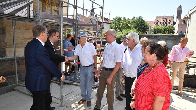 Einweihung des Wasserkraftwerks "Sterzermühle" und Richtfest für das neue Welterbebesucherzentrum in Bamberg. Foto: Ronald Rinklef