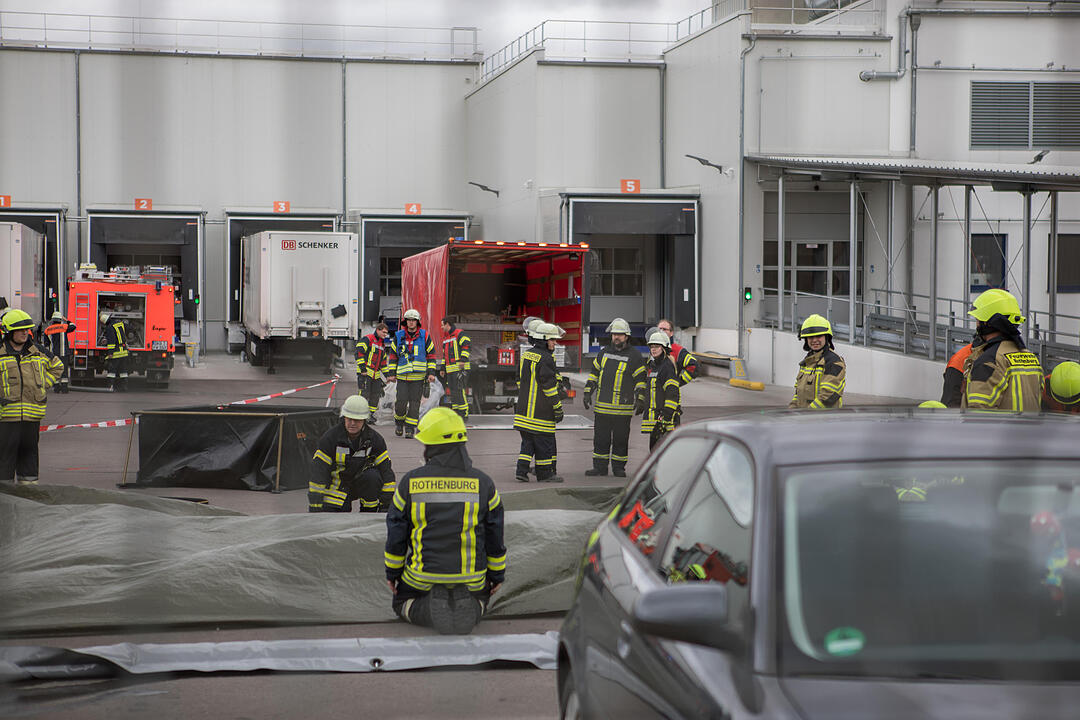 Säureaustritt bei Firma in Ansbach