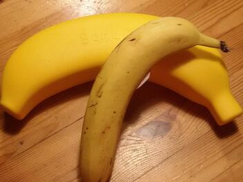 So eine Bananenbox ist praktisch - wenn die Banane hineinpasst.  Foto: Katrin Geyer
