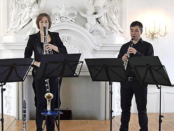 Das Klarinettenensemble "Clarezza" begeisterte im Kaisersaal (von links): Andrea Steinberg, Julia Müller-Bohn, Christoph Müller, Claudia Mendel. Foto: Andreas Welz
