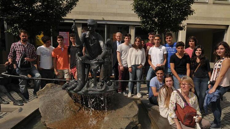Die spanischen Austauschschüler schauten sich in Herzogenaurach um.Foto: Roland Meister