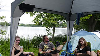 Zeltplatz bei Rock im Park am Freitag