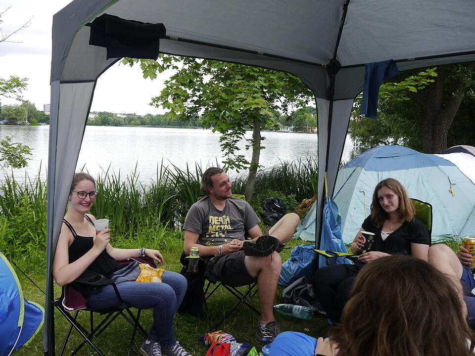 Zeltplatz bei Rock im Park am Freitag