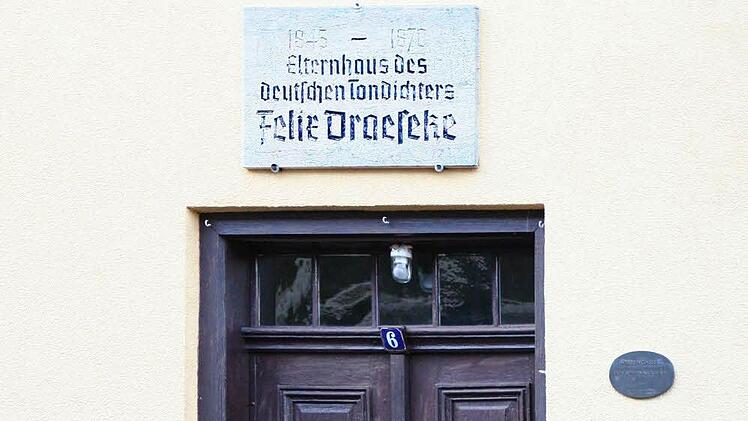 In Bad Rodach steht das Elternhaus des 1835 in Coburg geborenen Komponisten Felix Draeseke.Foto: Jochen Berger