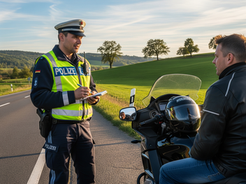 Nach verrückter Doppel-Raser-Aktion: Polizei stellt Biker zur Rede