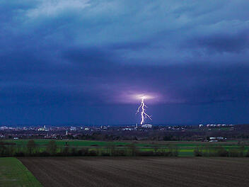 Gewitterfront in Franken