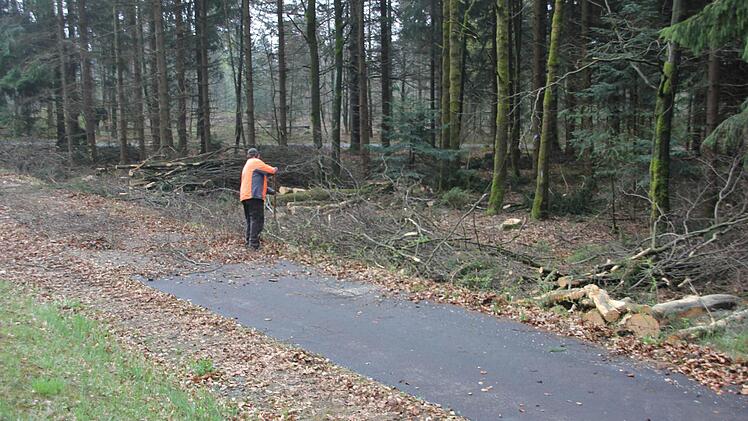Der Radweg ist unpassierbar.