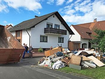 Aufräumen bedeutet für viele Betroffene in Oberhaid ausräumen.Foto: Gemeinde Oberhaid
