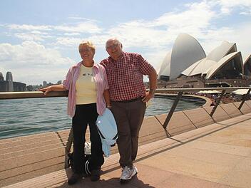 Ilse und Siegfried Erhard: Sightseeing in Sydney.  Foto: privat