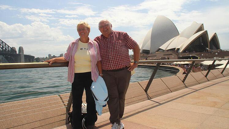 Ilse und Siegfried Erhard: Sightseeing in Sydney.  Foto: privat