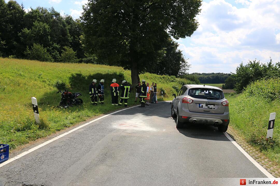 Junger Biker bei Unfall nahe Hiltpoltstein schwer verletzt