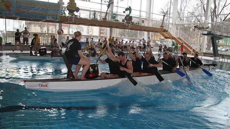 Das Team der Stadtwerke -die Piraten - gab alles: Doch nach 45 Sekunden schmerzten die Muskeln. Foto: Sonja Adam