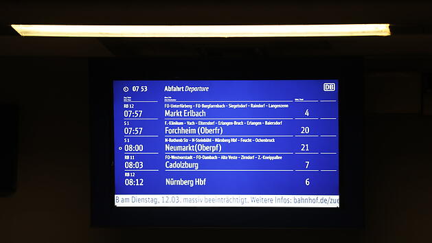 Bahn-Streik am Dienstag: Diese Z&uuml;ge in Franken fahren trotzdem