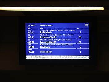 Bahn-Streik am Dienstag: Diese Züge in Franken fahren trotzdem