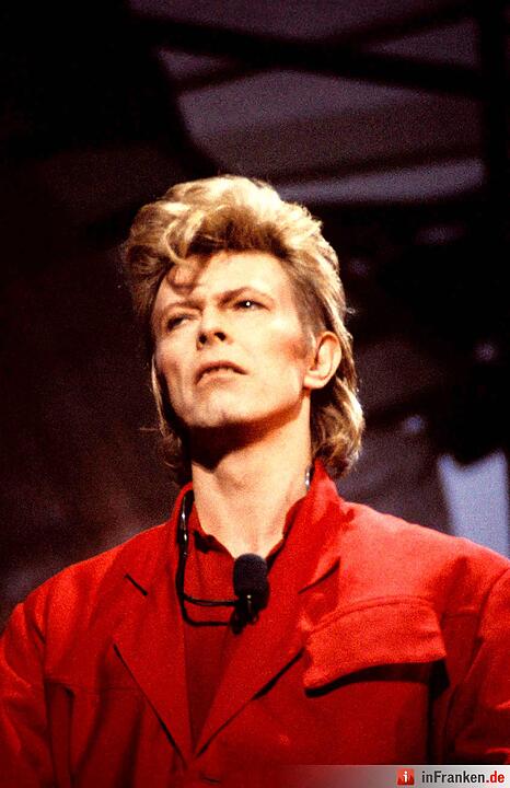 David Bowie 1987 bei einem Konzert in Hamburg.Foto: epd