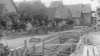 Die Weide während des Ausbaues. 1969