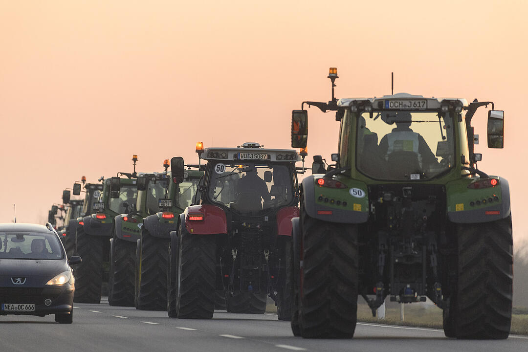 Bauerndemo... auf dem Weg nach N&uuml;rnberg