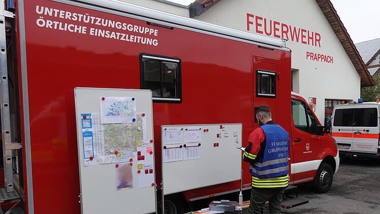 Vermisstensuche im Ha&szlig;furter Stadtteil Prappach am 3.12.2022