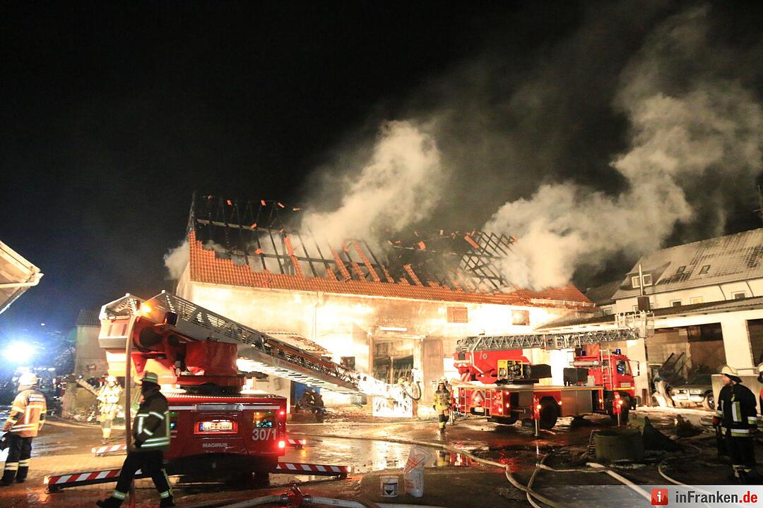 Scheunenbrand in Reundorf bei Lichtenfels