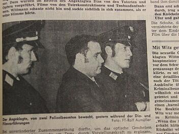 Manfred Wittmann während des Prozesses 1971 vor dem Coburger Schwurgericht Foto: Archiv