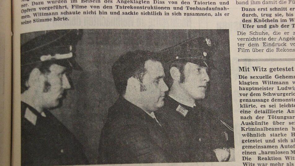 Manfred Wittmann während des Prozesses 1971 vor dem Coburger Schwurgericht Foto: Archiv