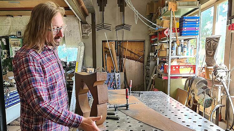 Guido Häfner in seiner Werkstatt.