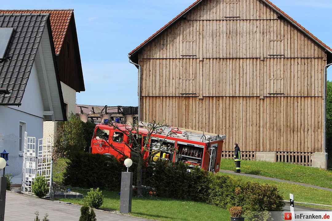 Hoher Sachschaden bei Scheunenbrand - Sieben Verletzte