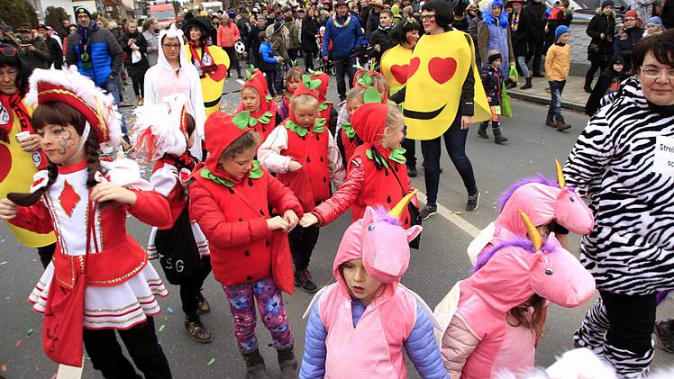Impressionen vom Faschingsumzug der Weisendorfer Blummazupfer. Foto: Richard Sänger
