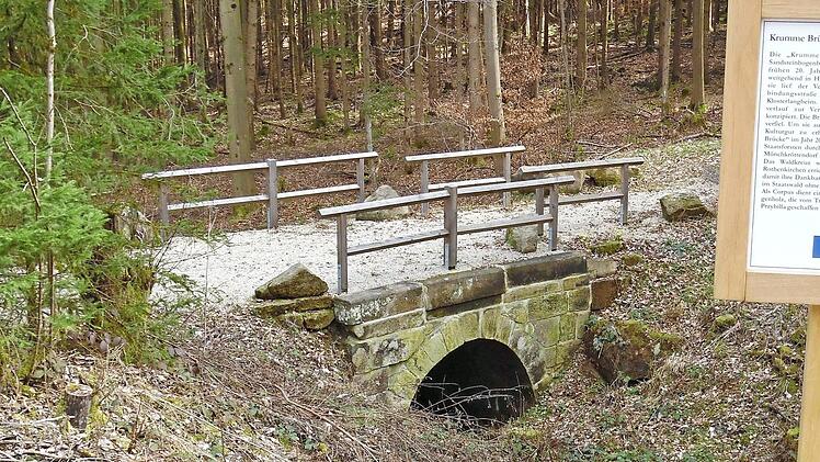 Hingucker: die krumme Brücke im Trieber Wald Foto: Günter Reinlein