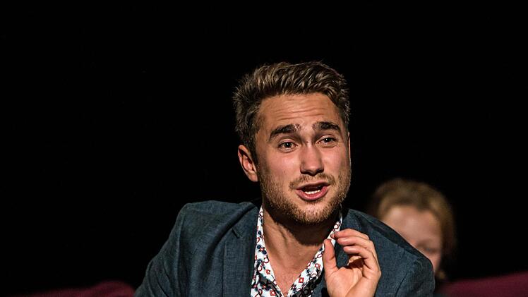 Freistaat Coburg" in der Reithalle: neue Mitglieder des Schauspiel-Ensembles stellen sich vor: Valentin Kleinschmidt.Foto: Jochen Berger