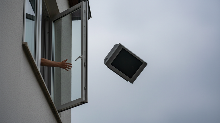 Polizeieinsatz in W&uuml;rzburg: Mann schmei&szlig;t Fernseher und Computer aus Fenster