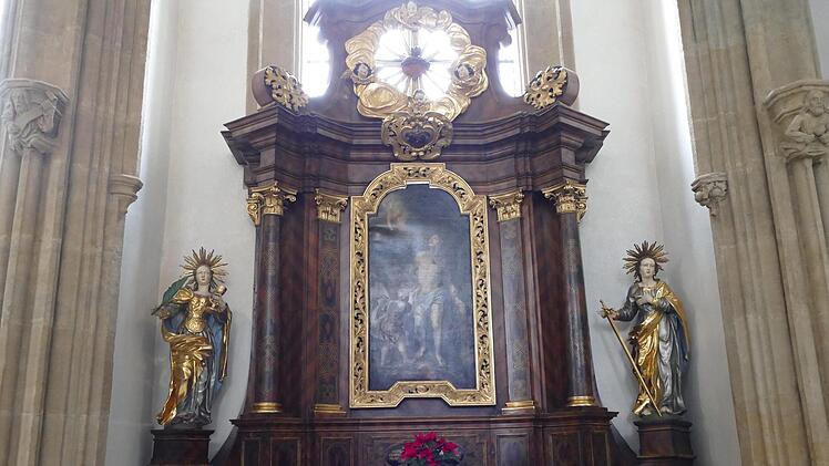 Der Sebastiani-Altar in der Oberen Pfarre erinnert an die einstige Bruderschaft.    Marion Krüger-Hundrup