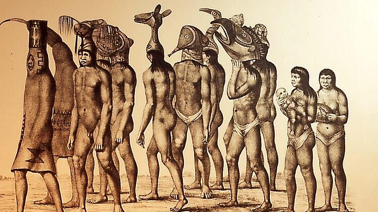 Zu festlichen Anlässen trugen die Indianer Tiermasken.