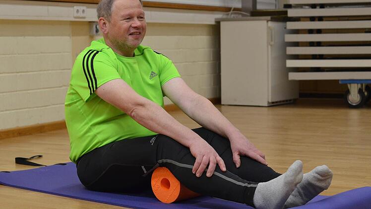 Blackroll-Training als Vorberitung auf den Saaletal-Marathon.