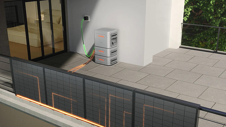 Das Jackery Navi 2000 Balkonkraftwerk-Speichersystem ist für den mobilen Einsatz geeignet.