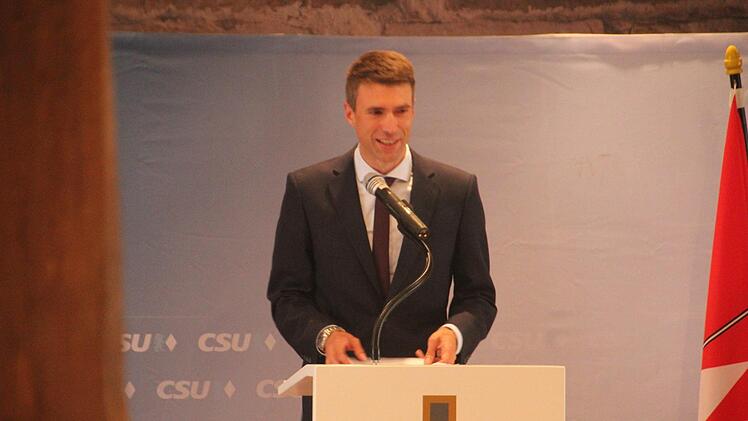 Der Bundestagsabgeordnete und Direktkandidat der CSU, Stefan Müller, hatte eingeladen Foto: Jann Weckel