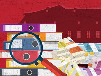 Sollte der ungeschwärzte Prüfbericht, der mutmaßlich illegale Sonderzahlungen an Verwaltungsmitarbeiter offenlegt, allen Stadträten zugänglich gemacht werden? Grafik: Micho Haller