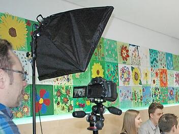 Dreharbeiten im Familienzentrum Foto: Landratsamt