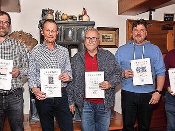 Die besten LFC-Fotografen 2020 (von links): Reinhold Hopf, Günther Lamm, Herbert Ramer, Mirko Gahn, Tang Guang-Ping