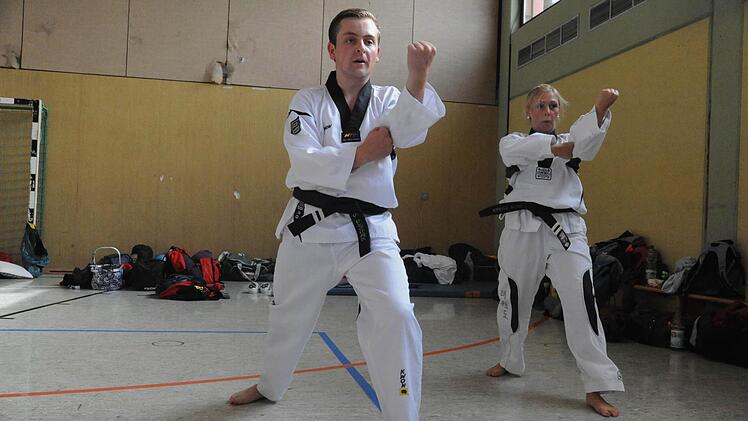 Beim Kampfsport-Training in Rannungen. Foto: Hopf